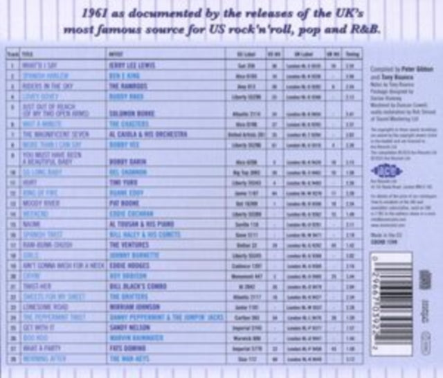 London American Label Year By Year 1961