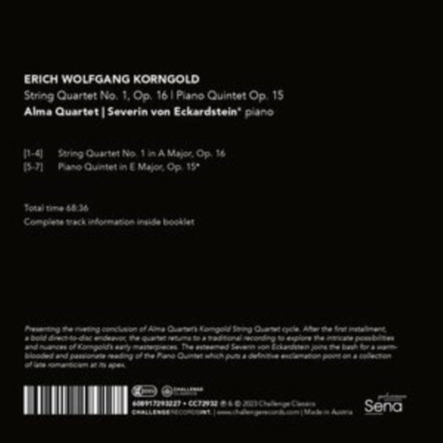 Korngold String Quartet No. 1 / Op. 16 /