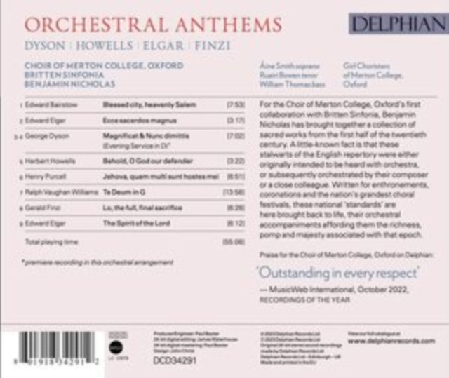 Orchestral Anthems Elgar / Finzi / Dyson