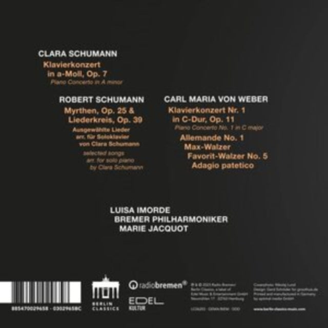 C. Schumann / C.m. Weber Piano Concertos
