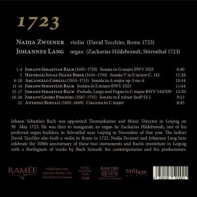 1723 Bach / Bertali / Biber / Corelli &