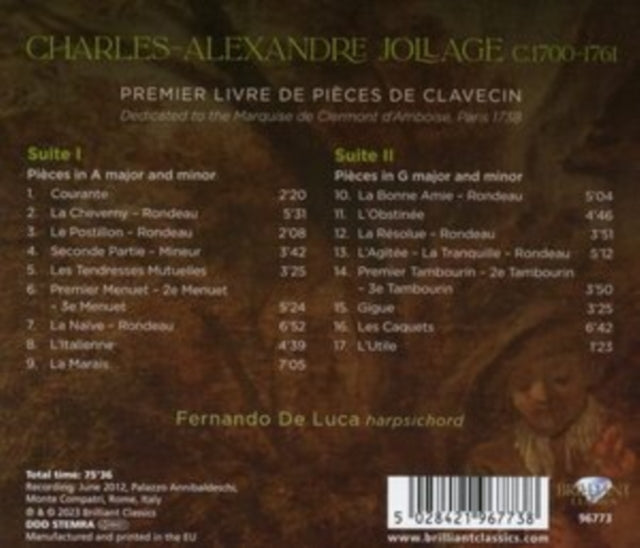 Jollage Premier Livre De Pieces De Clave