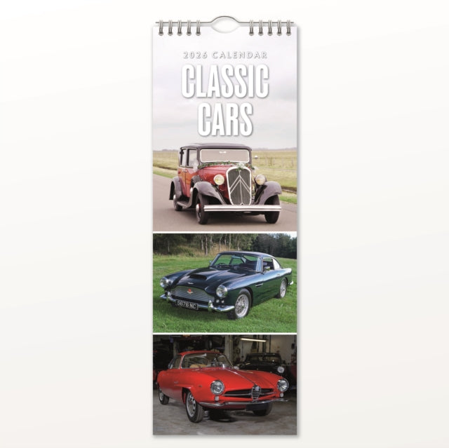Classic Cars 2026 Slimline Calendar