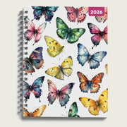 Butterflies Illustrated 2026 A5 Spiral D