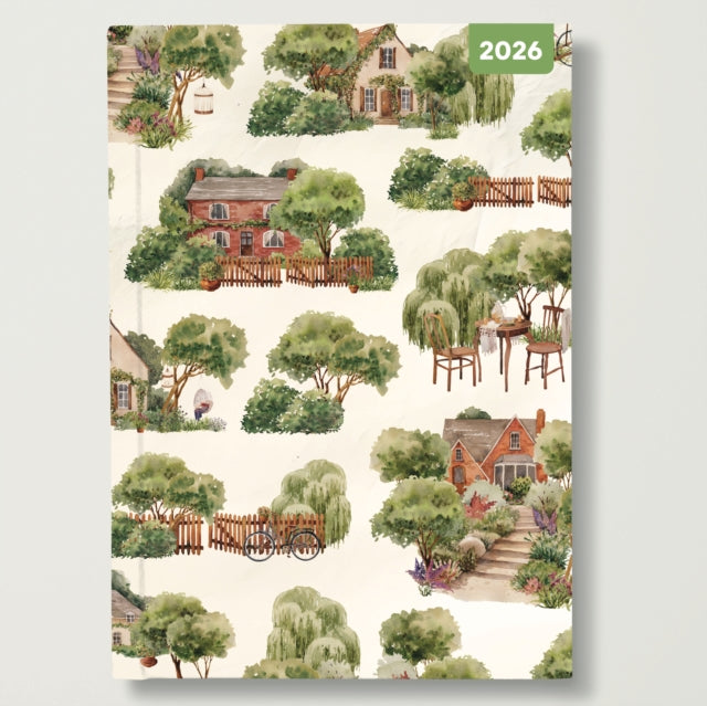 Country Cottage 2026 A5 Padded Diary