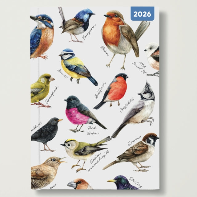 Garden Birds Illustrated 2026 A5 Padded