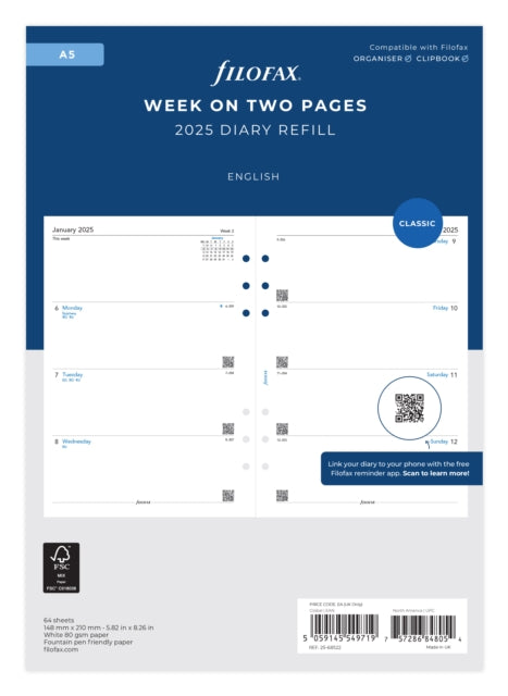 Filofax A5 Week On Two Pages English 202