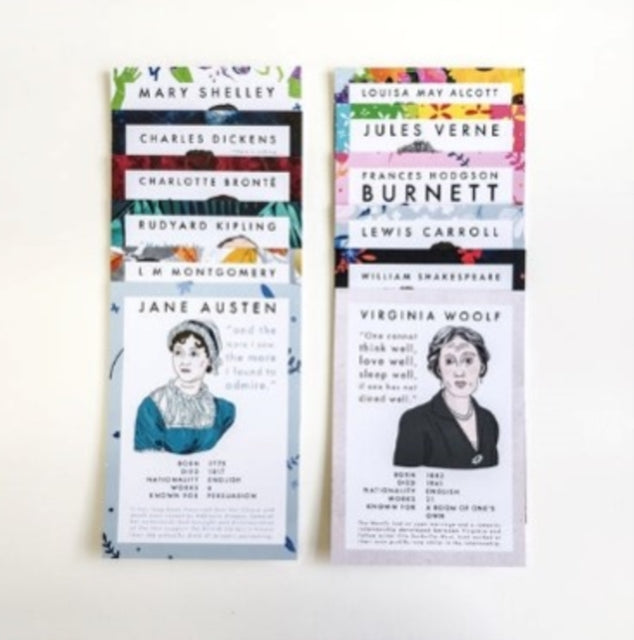 Classic Literature Authors 12 Postcard S