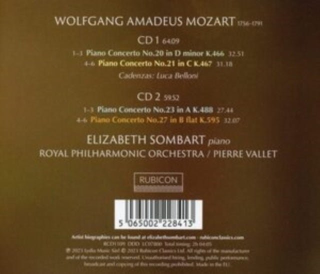 Mozart Piano Concertos Nos. 20 / 21 / 23