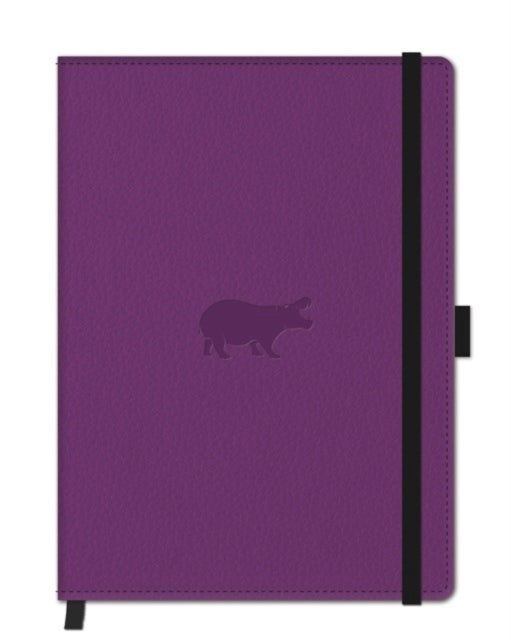 Wildlife A5 Purple Hippo Notebook Lined