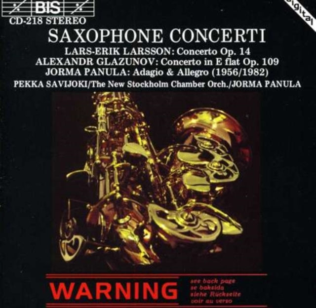 Larssonglasunowpanula Saxophone Concerti