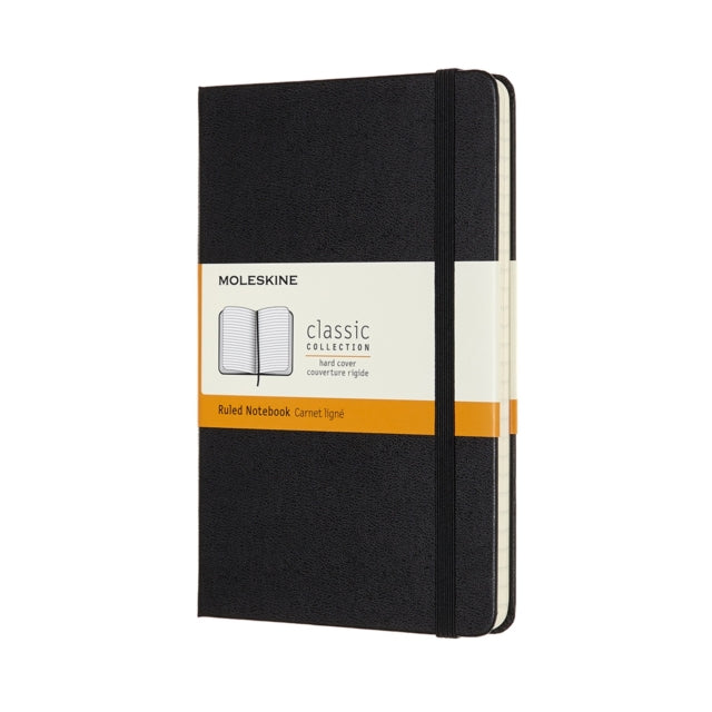 Medium Ruled Hardcover Notebook Black