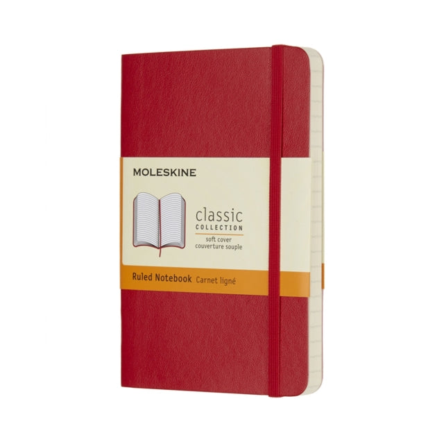 Moleskine Scarlet Red Pocket Ruled Noteb