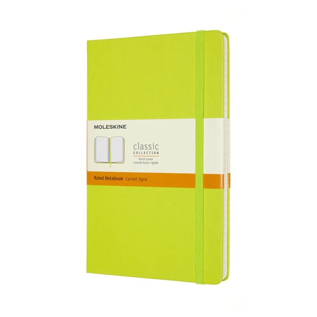 Large Ruled Hb Notebook: Lemon Green