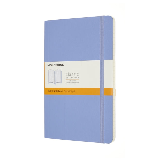 Large Ruled Pb Notebook: Hydrangea Blue