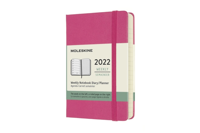 Moleskine Weekly Pocket Diary Pink 2022 By Moleskine