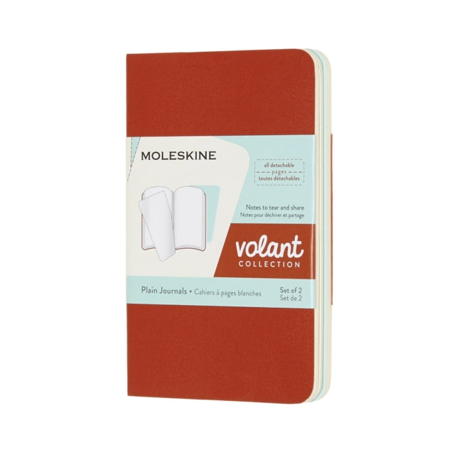 Volant Journals Xs Plain Coral Orange Aq By Moleskine