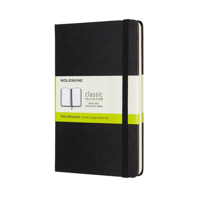 Medium Plain Hardcover Notebook Black
