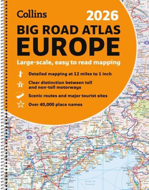 Collins Big Road Atlas Europe 2026 By Collins Maps