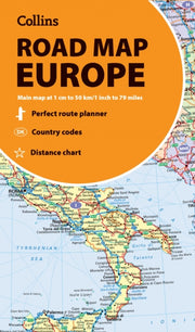 Collins Road Map Of Europe By Collins Maps
