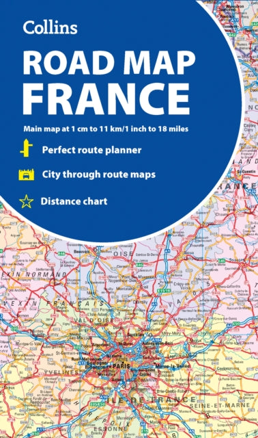 Collins Road Map Of France By Collins Maps