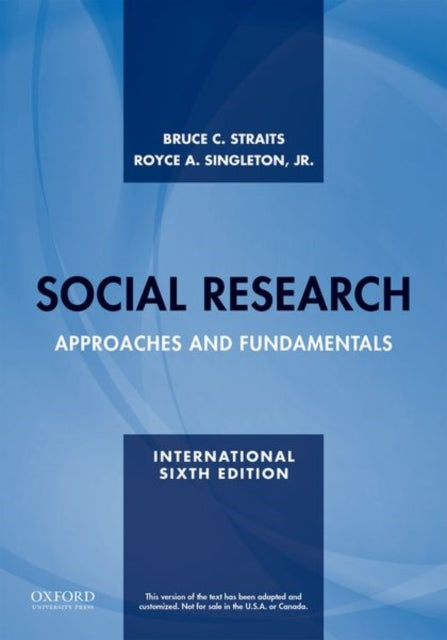 Social Research By Straits,bruce C