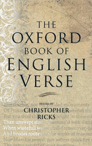 Book Of English Verse By Ricks, Christopher