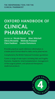 Oxford Handbook Of Clinical Pharmacy 4e By Stoner, Nicola