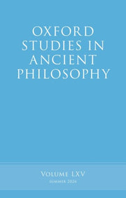 Oxford Studies In Ancient Philosophy