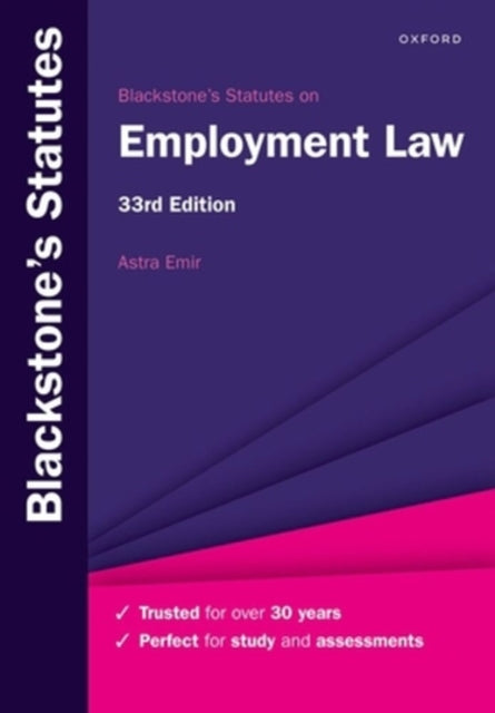 Blackstones Statutes On Employment Law