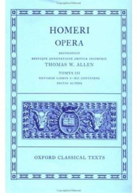 Homeri Opera Iii Odysseae