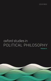 Oxford Studies In Political Philosophy By Sobel, David