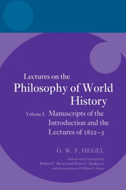 Hegel Lectures On The Philosophy Of Wo By Brown Robert F