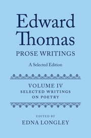 Edward Thomas Prose Writings A Select