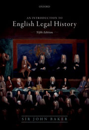 Introduction To English Legal History 5e By Baker, John