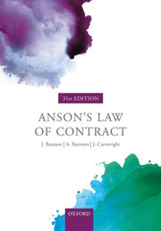 Ansons Law Of Contract 31e Paperback
