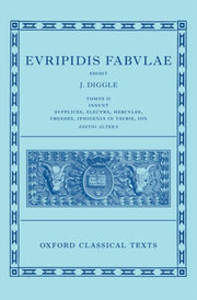 Euripides Fabulae Vol. Ii Euripidis F By James Diggle