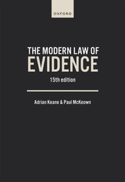 Modern Law Of Evidence By Adrian Keane