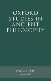 Oxford Studies In Ancient Philosophy V