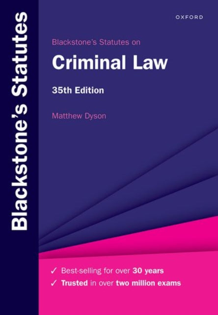 Blackstones Statutes On Criminal Law