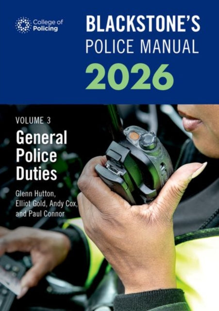 Blackstones Police Manuals 2026 Paperbac By Connor, Paul