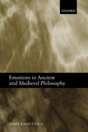 Emotions In Ancient And Medieval Philoso By Knuuttila, Simo