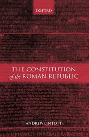 The Constitution Of The Roman Republic By Lintott, Andrew
