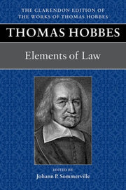 Thomas Hobbes Elements Of Law