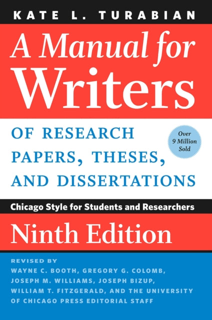 Manual For Writers Of Research Papers By Turabian, Kate L