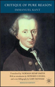 Critique Of Pure Reason By Kant, Immanuel