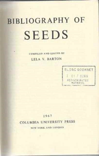 Bibliography Of Seeds