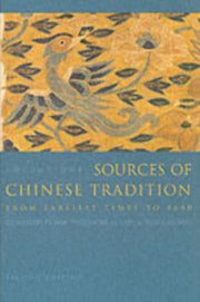 Sources Of Chinese Tradition Vol 1