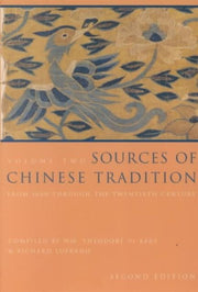 Sources Of Chinese Tradition Vol 2