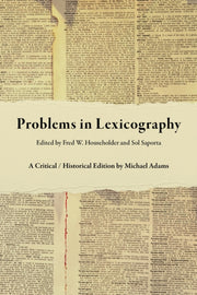 Problems In Lexicography